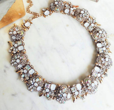 White Statement Necklace